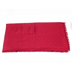 CHALE LOUIS VUITTON MONOGRAM M76632 SOIE & LAINE MONOGRAM ROUGE SILK SHAWL 435€