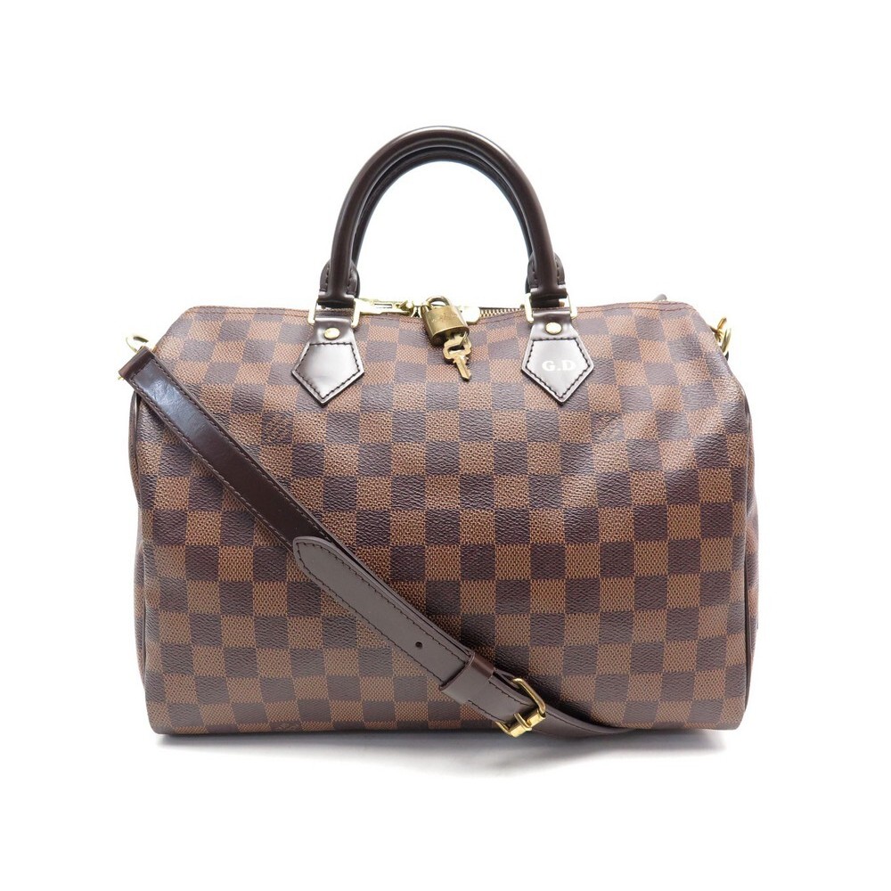 Auth Louis Vuitton Speedy Bandouliere 30 Damier Ebene N41367