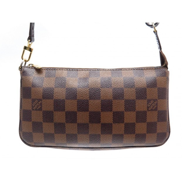 SAC A MAIN LOUIS VUITTON POCHETTE ACCESSOIRES NM TOILE DAMIER EBENE POUCH 950€