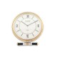 NEUF PENDULETTE DE VOYAGE VAN CLEEF & ARPELS REVEIL QUARTZ OR & ACIER NEW CLOCK