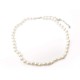 NEUF COLLIER CHANEL PERLES DE VERRE 10MM & METAL ARGENTE NEW PEARLS NECKLACE