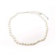 NEUF COLLIER CHANEL PERLES DE VERRE 10MM & METAL ARGENTE NEW PEARLS NECKLACE