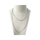 NEUF COLLIER CHANEL SAUTOIR PERLES ET CHAINE EN METAL ARGENTE NEW NECKLACE 1190€