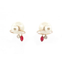 BOUCLES D'OREILLES CHRISTIAN DIOR TRIBALES PERLES DORE BOITE NEW EARRINGS 490€