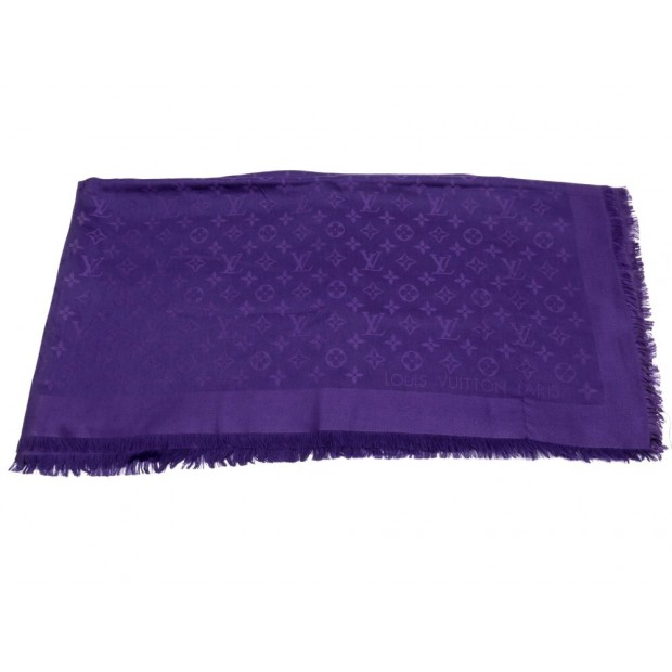 CHALE LOUIS VUITTON MONOGRAM M74023 SOIE & LAINE MONOGRAM VIOLET SILK SHAWL 435€