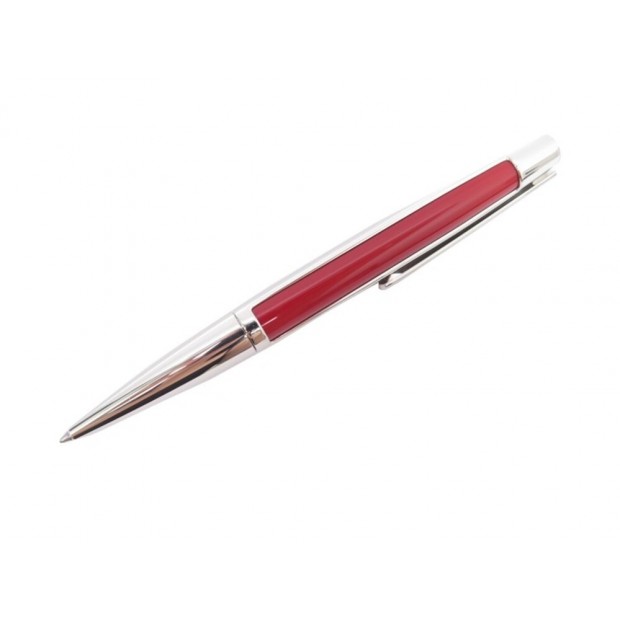 STYLO BILLE ST DUPONT DEFI EN LAQUE ROUGE PALLADIUM 405703 BOITE BALLPOINT 270€