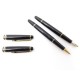 PARURE STYLO PLUME & ROLLERBALL MONTBLANC MEISTERSTUCK CLASSIQUE DORE PEN 940€