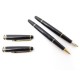 PARURE STYLO PLUME & ROLLERBALL MONTBLANC MEISTERSTUCK CLASSIQUE DORE PEN 940€