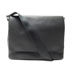 SACOCHE LOUIS VUITTON ROMAN MM CUIR TAIGA NOIR BANDOULIERE MESSENGER BAG 1690€