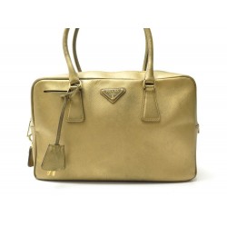 SAC A MAIN PRADA CABAS 30CM EN CUIR SAFFIANO DORE GOLD LEATHER HAND BAG 1370€