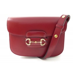 NEUF SAC A MAIN GUCCI HORSEBIT 1955 602204 EN CUIR ROUGE BANDOULIERE BAG 2490€