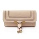 NEUF PORTEFEUILLE CHLOE MARCIE COMPAGNON EN CUIR GRAINE BEIGE BOITE NEW 475€