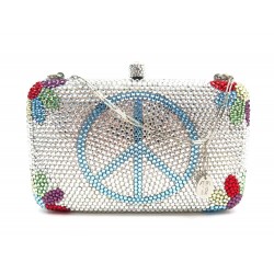 SAC A MAIN MINAUDIERE SYLVIA TOLEDANO PEACE & LOVE CRISTAL SWAROVSKI BAG 1300€