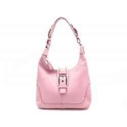 SAC A MAIN COACH EN CUIR GRAINE ROSE PORTE EPAULE 32 CM LEATHER HAND BAG 390€