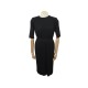 NEUF ROBE CHANEL BOUTONS LOGO CCP55357 42 L EN LAINE NOIR PAILLETTE DRESS 4690€