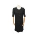 ROBE CHANEL P56993 TWEED BOUTONS TETE DE LION MANCHES 3/4 M 40 NOIR DRESS 8800€