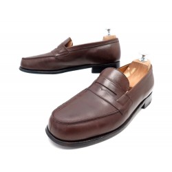 CHAUSSURES JM WESTON 180 6.5C 40.5 MOCASSINS CUIR MARRON LOAFERS SHOES 695€