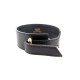 BRACELET HERMES ARTEMIS 17 CM EN CUIR NOIR DORE BLACK LEATHER BANGLE 655€