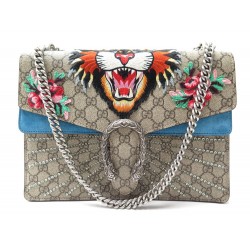 NEUF SAC A MAIN GUCCI DIONYSUS MM TOILE SUPREME GG TIGRE MARRON HAND BAG 2390€