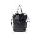 NEUF SAC A MAIN YVES SAINT LAURENT TEDDY SHOPPING RAPHIA & CUIR NOIR BAG 1450€