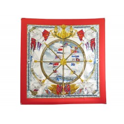 FOULARD HERMES VIVE LE VENT CARRE 90 BOURTHOUMIEUX SOIE BOITE SILK SCARF 410€