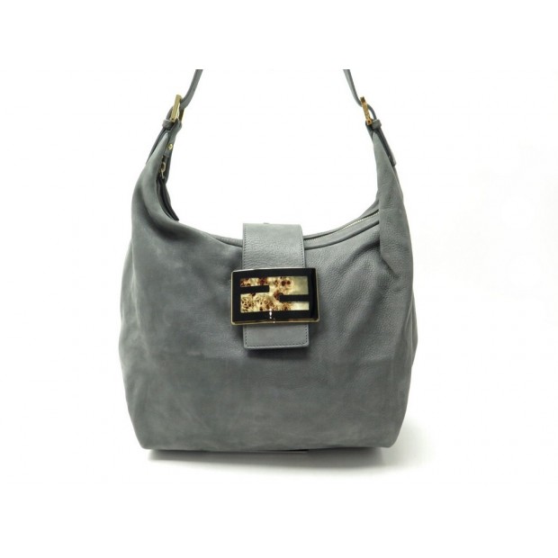 NEUF SAC A MAIN FENDI MAMA FOREVER HOBO 8BR643 CABAS CUIR GRIS HAND BAG 1380€