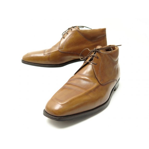 CHAUSSURES BERLUTI BOTTINES CHUKKA 9 43 EN CUIR MARRON LEATHER BOOTS SHOES 1950€