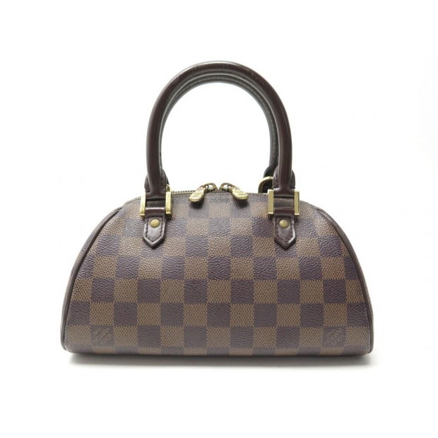 SAC A MAIN LOUIS VUITTON MINI RIBERA N41436 EN TOILE DAMIER EBENE HAND BAG 945€