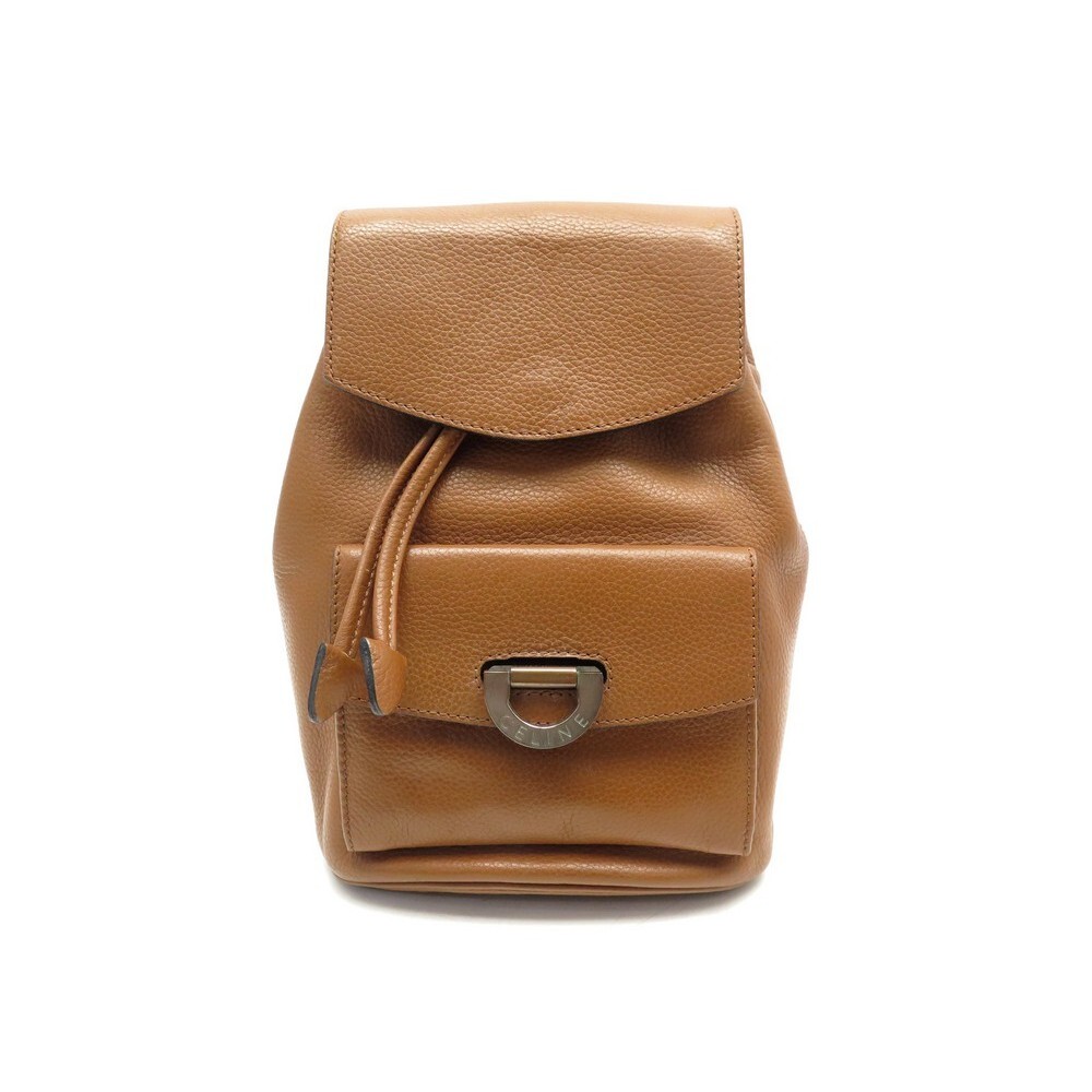 sac a dos celine cuir graine camel 18 cm brown