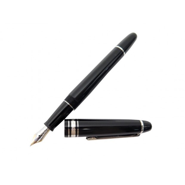 STYLO PLUME MONTBLANC MEISTERSTUCK PIX PLATINE RESINE NOIR FOUNTAIN PEN 555€