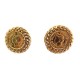 VINTAGE BOUCLES D'OREILLES CHANEL PORTRAIT COCO 1996 CLIP EN METAL DORE EARRINGS