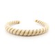 BRACELET AURELIE BIDERMANN JONC DIANA RESINE IVOIRE & OR 18K 16CM BANGLE 225€