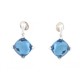 NEUF BOUCLES D OREILLES BACCARAT MEDICIS ARGENT 925 & CRISTAL BLEU EARRINGS 395€