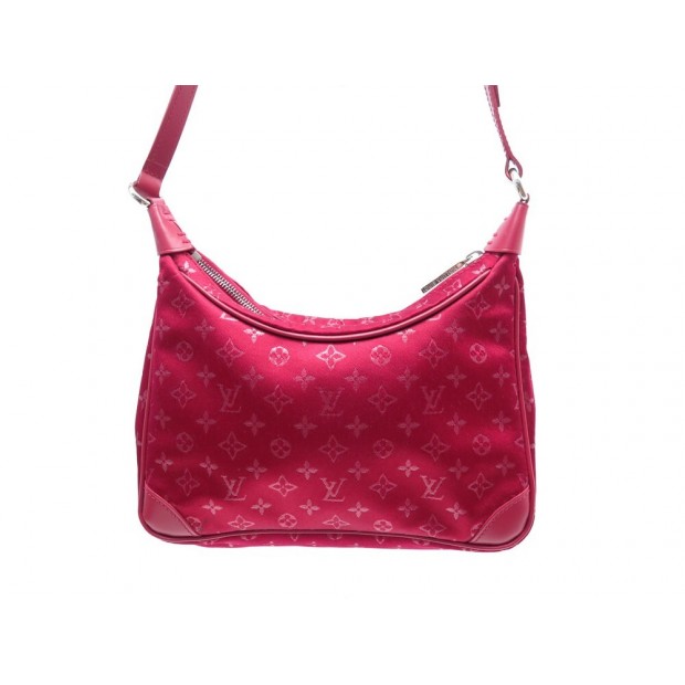 SAC A MAIN LOUIS VUITTON LITTLE BOULOGNE MONOGRAM EN SATIN ROUGE HAND BAG PURSE