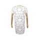 NEUF ROBE TSHIRT HERMES DROITE PROJETS CARRES M 40 EN COTON BLANC NEW DRESS 720€