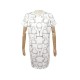 NEUF ROBE TSHIRT HERMES DROITE PROJETS CARRES M 40 EN COTON BLANC NEW DRESS 720€