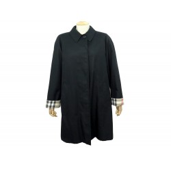 NEUF MANTEAU BURBERRY IMPERMEABLE TRENCH DROIT M 40 EN COTON NOIR NEW COAT 1690€