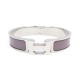 BRACELET HERMES CLIC H FIN 16 CM EMAIL VIOLET PALLADIE 16CM ENAMEL BANGLE 575€