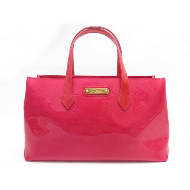 SAC A MAIN LOUIS VUITTON WILSHIRE PM CUIR MONOGRAM VERNIS FUSHIA CABAS BAG 1115€