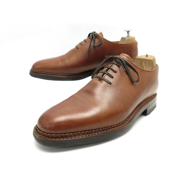 CHAUSSURES BOWEN EPSON RICHELIEU ONE CUT 8 42 CUIR MARRON LEATHER SHOES 365€