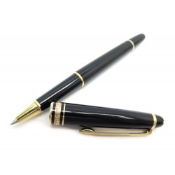 STYLO BILLE MONTBLANC MEISTERSTUCK CLASSIQUE DORE ROLLERBALL NOIR BOITE PEN 445€