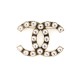 BROCHE CHANEL LOGO CC & STRASS EN METAL DORE 2021 GOLDEN BROOCH JEWEL 650€