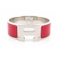 BRACELET HERMES CLIC CLAC H LARGE 16CM EMAIL ROUGE PALLADIE + BOITE BANGLE 635€