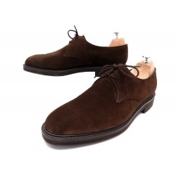 NEUF CHAUSSURES JOHN LOBB HALDON 9.5 E 43.5 EN DAIM MARRON NEW SUEDE SHOES 1210€