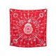 NEUF FOULARD HERMES LES CLES LATHAM CARRE 90 EN SOIE ROUGE BOITE SILK SCARF 410€