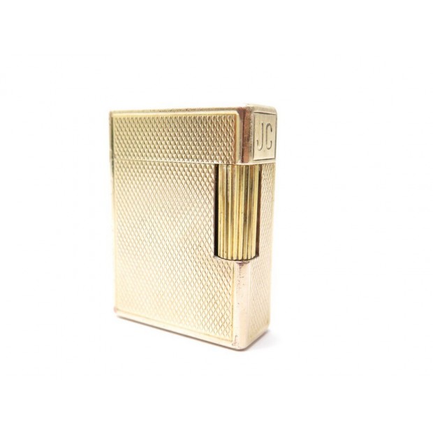 VINTAGE BRIQUET ST DUPONT LIGNE 2 PM GUILLOCHE PLAQUE OR DORE LIGHTER 850€