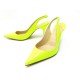 NEUF CHAUSSURES CHRISTIAN LOUBOUTIN ESCARPINS CLARE SLING 37 CUIR JAUNE 625€