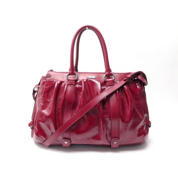 SAC A MAIN CELINE CABAS 40CM EN CUIR VERNIS ROUGE BANDOULIERE HAND TOTE BAG 885€