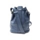 SAC A MAIN LANCEL SEAU NEO ELSA A06917 EN CUIR BLEU BANDOULIERE BUCKET BAG 600€