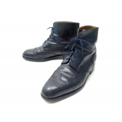 CHAUSSURES BERLUTI BOTTINES BOUT FLEURI 9 43 EN CUIR NOIR LOW BOOTS SHOES 2080€